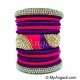 Violet  - Pink Colour Grand Kada Bridal Silk Thread Bangle Set