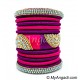 Purple - Pink Colour Grand Kada Bridal Silk Thread Bangle Set