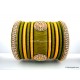 Olive Green with Gold Combination Grand Kada Bridal Silk Thread Bangle Set Olive Green with Gold Combination Grand Kada Bridal Silk Thread Bangle Set