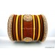 Kakki with Gold Combination Grand Kada Bridal Silk Thread Bangle Set Kakki with Gold Combination Grand Kada Bridal Silk Thread Bangle Set