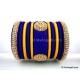 Royal Blue with Gold Combination Grand Kada Bridal Silk Thread Bangle Set