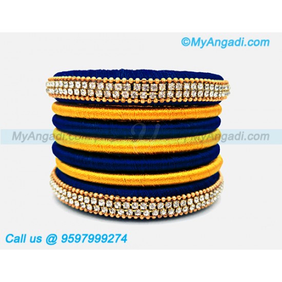 Dark Blue Colour Silk Thread Bangles Dark Blue Colour Silk Thread Bangles