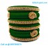 Dark Green Silk Thread Bangles