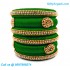 Green Colour Silk Thread Bangles