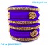 Violet Colour Silk Thread Bangles