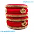 Red Colour Silk Thread Bangles