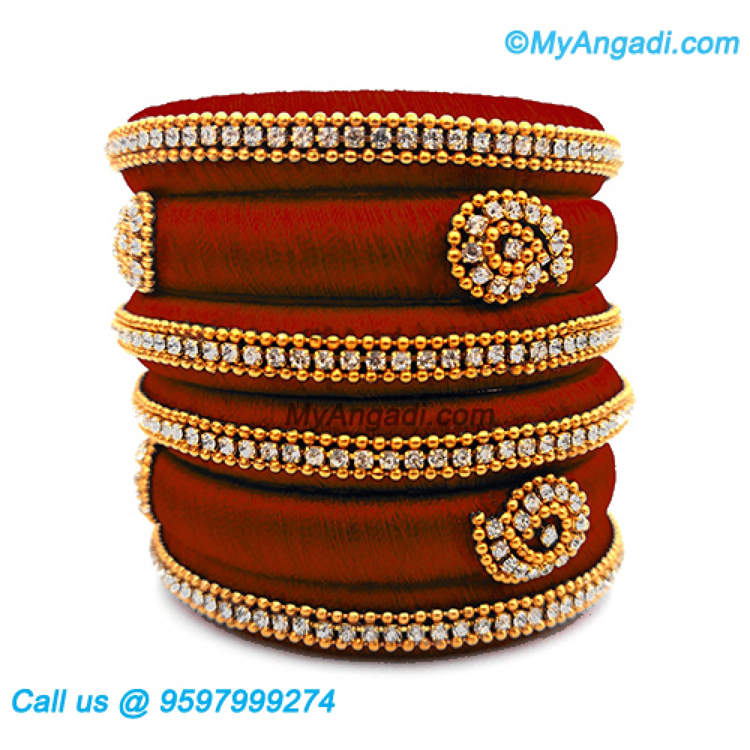 Maroon silk thread bangles Clearance