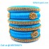 Blue Colour Silk Thread Bangles