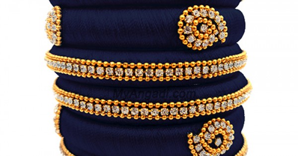 Dark blue bangles on sale