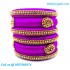 Purple Colour Silk Thread Bangles