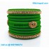 Green Colour Silk Thread Bangles