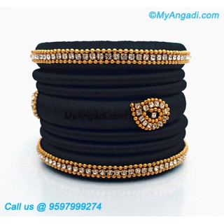 Black colour Silk Thread Bangles