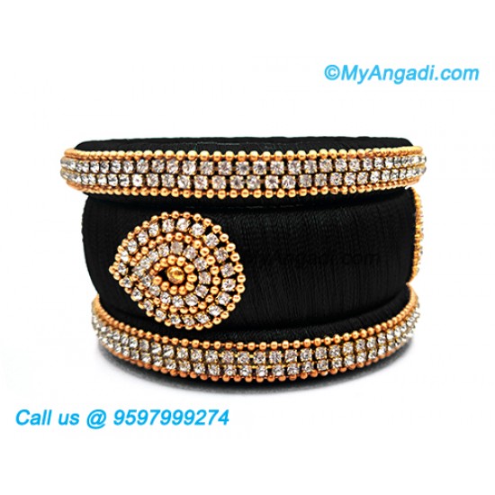 Black colour Silk Thread Bangles