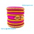 Pink Colour Silk Thread Bangles