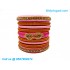 Rose Colour Silk Thread Bangles