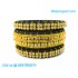 Black colour Silk Thread Bangles with Gold Jari