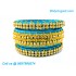 Blue Colour Silk Thread Bangles with Gold Jari