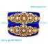 Royal Blue Colour Silk Thread Bangles with Pearl