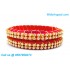 Red Colour Silk Thread Bangles with Gold Jari