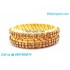 Ivory Colour Silk Thread Bangles with Gold Jari