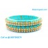 Turquoise Blue Colour Silk Thread Bangles with Gold Jari