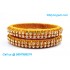 Golden Colour Silk Thread Bangles with Gold Jari