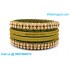 Olive Green Colour Silk Thread Bangles with Gold Jari