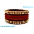 Maroon Colour Silk Thread Bangles with Gold Jari