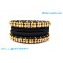 Black colour Silk Thread Bangles with Gold Jari