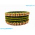 Olive Green Colour Silk Thread Bangles with Gold Jari