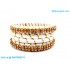 White Colour Silk Thread Bangles with Gold Jari