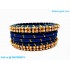 Dark Blue Colour Silk Thread Bangles with Gold Jari