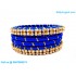 Royal Blue Colour Silk Thread Bangles with Gold Jari