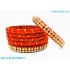 Orange Colour Silk Thread Bangles with Gold Jari