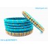 Turquoise Blue Colour Silk Thread Bangles with Gold Jari