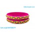 Pink Colour Silk Thread Bangles