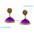 Violet Colour Silk Thread Jhumukka Earrings