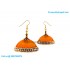 Orange Colour Silk Thread Jhumukka Earrings