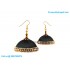 Black Colour Silk Thread Jhumukka Earrings