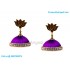 Violet Colour Silk Thread Jhumukka Earrings