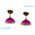 Purple Colour Silk Thread Jhumukka Earrings