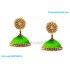 Lime Green Color Silk Thread Jhumukka Earrings