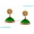 Green Colour Silk Thread Jhumukka Earrings