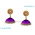 Violet Colour Silk Thread Jhumukka Earrings