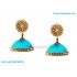 Turquoise Blue Colour Silk Thread Jhumukka Earrings