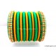 Green Colour Silk Thread Bangles