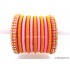 Rose Colour Silk Thread Bangles