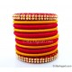 Magenta Colour Silk Thread Bangles