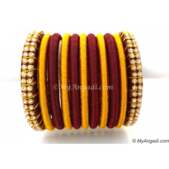 Maroon Colour Silk Thread Bangles Maroon Colour Silk Thread Bangles