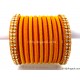 Dark Yellow Colour Silk Thread Bangles